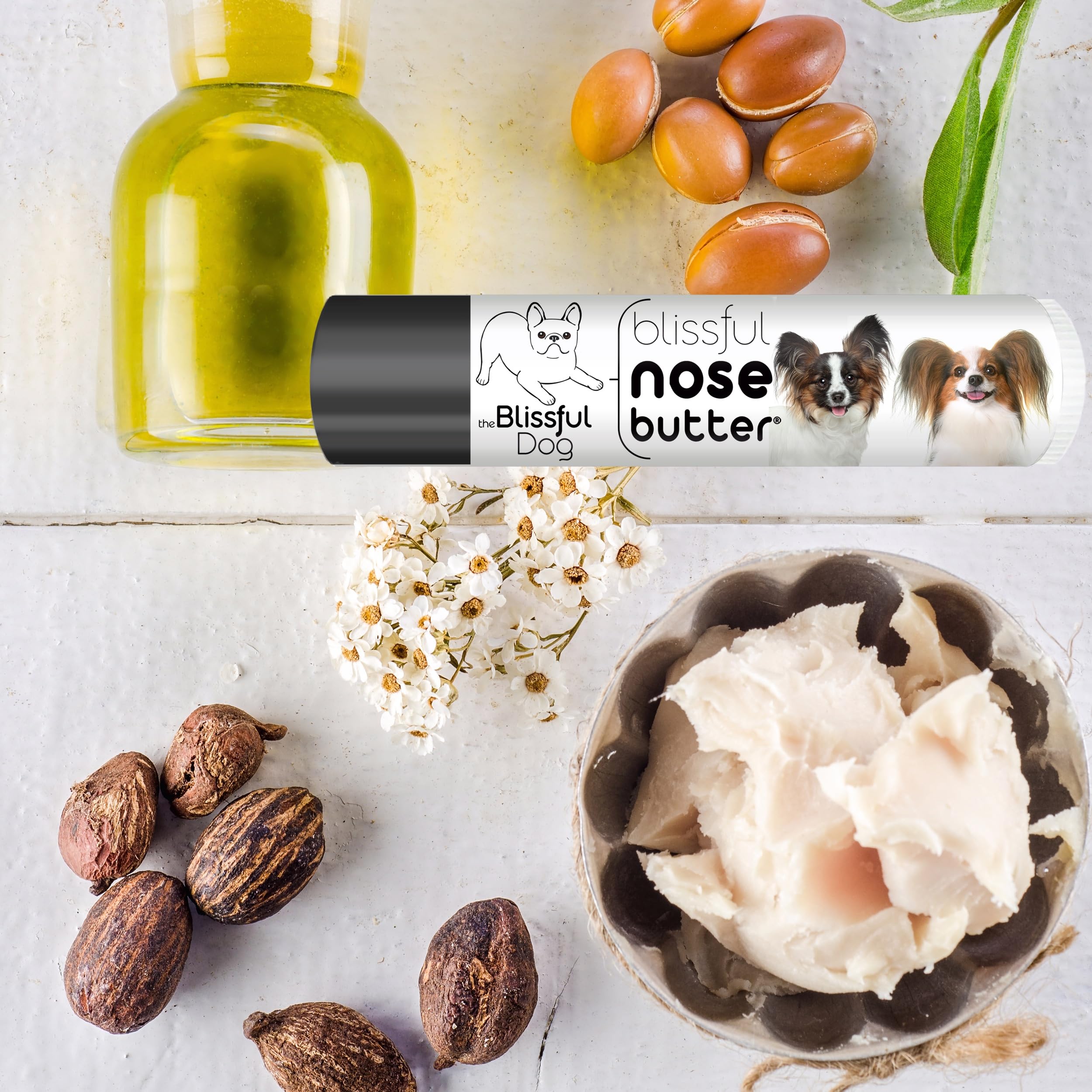 The Blissful Dog Papillon Unscented Nose Butter - Dog Nose Butter, 0.15 Ounce